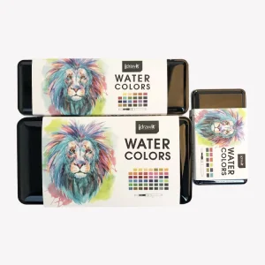 IDRAWIT 12 24 48 Solid Watercolor Pigment Set with 1 Brush for Paper Painting