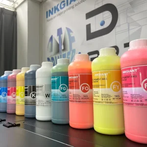 INKGIANT Premium 1kg bottle Water Based Ink for Digital T Shirt Printing with MSDS Certificate CMYK DTF Ink Fluorescent Ink