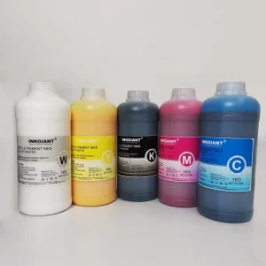 INKGIANT Premium CMYK 1kg Per Bottle for DTF PET Transfer Film Vivid Color Water Based Pigment Ink for Digital Inkjet Printing
