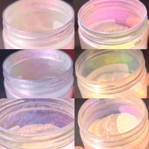 Iridescent Rainbow Chameleon Mica Pigment Powder Color Shifting Pearl Pigment for Paint Art Craft Nails Watercolors