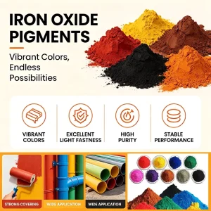 Iron Oxide Pigment for Paint, Coatings, Concrete, Cement, and Floor Tiles in Red, Yellow, Green, Blue, and Black