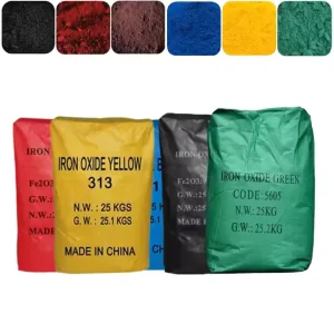 Iron Oxide Pigments Concrete Coloring Pigment Iron Oxide Red Yellow Black Pigment For Colored Asphalt Pavement