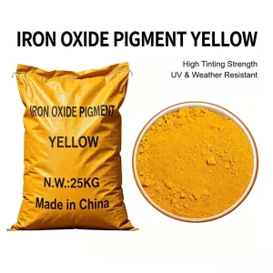 Iron Oxide Yellow Pigment 920 930 325 Mesh Inorganic For Paint Concrete Coating Plastic Cement CN Hebei 25kg PP Bag