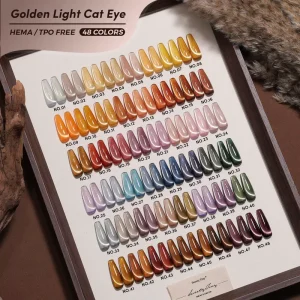 JTING New Arrival 48colors Golden Light Cat Eye Gel Polish Magnet Gold Cat Eye Gel Nail Polish TPO Hema Free OEM ODM Nails
