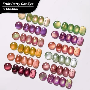 JTING New Formula Fruit Party Cat Eye Gel Polish 12colors Cat Eye Gel Nail Polish Collection OEM ODM Free Design Private Label