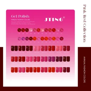 JTING New Selling 24colors Pink Red Gel Nail Polish Collection Dazzling Color Gel Nail Polish OEM Free Custom Professional Salon