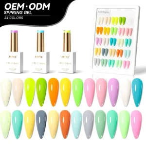 JTING Newest Arrival Spring Nail Gel Design 24colors Spring Gel Collection Unique Brand Custom OEM ODM Spring Nail Gel Polish