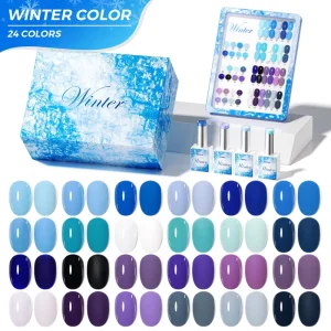 JTING Newest Winter 24colors Color Gel Polish Collection Free Set Box 15ml Gel Uv Color Set OEM ODM Winter Gel Nail Polish