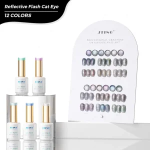 JTING Private Label 12colors Reflective Flash Cat Eye Gel Nail Polish OEM ODM Cat Eye Gel Polish Nails Supplies Salon Art