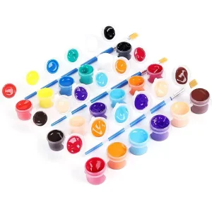 Jiaqi 12 Color Acrylic Pigment Strips Set DIY Children’s Painting Canvas Environmentally Friendly Formaldehyde Free 2ml Gypsum