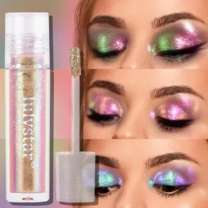 Julystar Optical Chameleon Eyeshadow Lasting High Gloss Shimmer Glitter Liquid Eyeshadow Makeup Liquid Eyeshadow Jelly
