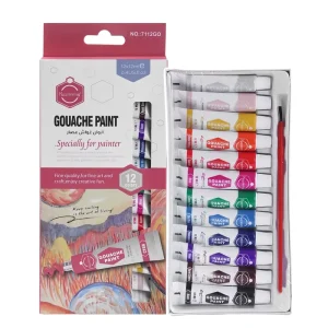 Keep Smiling 12 Ml Tube Non Toxic Non Fading Artist Children Painting Gouache Paint Set of 12color