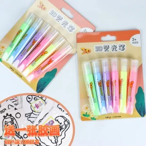 Kids DIY Craft Kit No-Bake Fluorescent Paint Brush with Organic Pigment Synthetic Iron Oxide