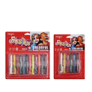 Kids Safe Halloween Makeup Crayons 12 Colors Waterproof Non Toxic Face Paint Sliding Body Art Cross Border