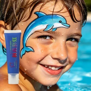 Kids Waterproof Sweatproof Non-Toxic Face and Body Paint Pigment for Party, Festival, Pool, and Beach