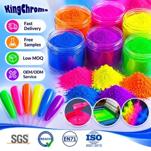 KingChroma REACH Safety Long Shelf Life Good Weather Resistance High Brightness Eco Compliant Fluorescent Pigment