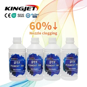 Kingjet DTF INK CYAN for DTF Cyan for Ink for Digital and Transfer Printing for Fabric 1000ml Volume