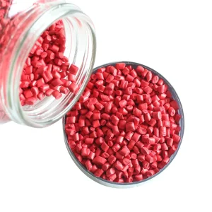LLDPE Film Pink Color Masterbatch with Red Phosphorus Flame Retardant PE Carrier for Injection Blow Molding