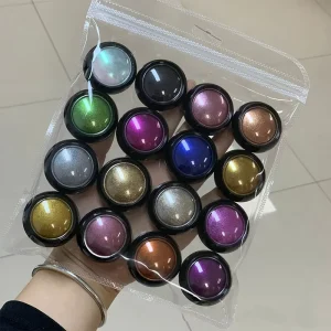 LS-P1 Chameleon Chrome Organic Pigment Fine Glitter Nail Powder Mirror Effect for Nail Art and Bath Bombs