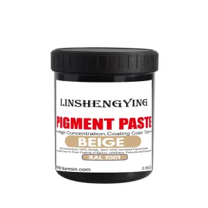 LSY 1001 16oz Jar 100% Solid Beige Universal Pigment Paste for Epoxy Polyurea and Polyaspartics Floor Coating and Painting