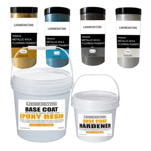 LSY 32oz Jar Metallic Mica Powder Pigment Additive With Epoxy Epoxy Urethane Polyaspartic for Metallic Floor Coating and Paint