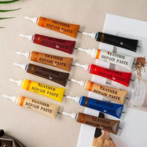 Leather Repair Kit with Filler for Holes, Tears, Cracks, and Scratches