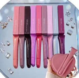 Lip Love Shape Cream Storage Bag for Lipstick and Lip Gloss 10g Portable Soft Texture