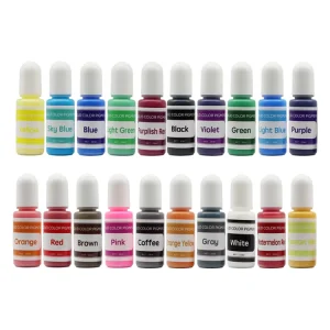 Liquid 20-Color Epoxy Resin Dye Pigment 10ml Solid Color Pigment