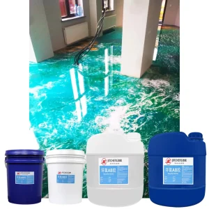 Liquid Epoxy Resin for Colored Epoxy Floor Art and Metallic Garage Concrete Floors
