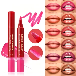 Liquid High Pigment Glossy Plumping Lip Ink Stain with Mineral Ingredients Long Lasting Makeup