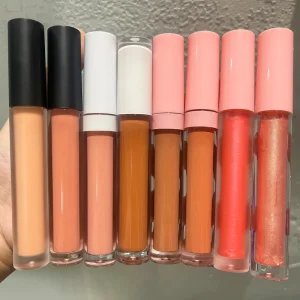 Liquid Mineral Vegan Lip Gloss, High Pigment, Moisturizing, Long Lasting, Waterproof Formula, Private Label