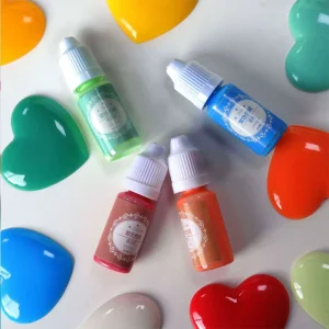 Liquid Resin Pigment Set 20 Colors 10g per Bottle Solid Color for DIY Jewelry Crafts