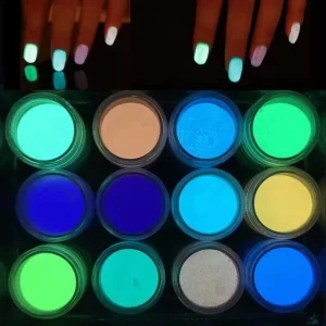 Long Lasting Night Glow Multicolor Strontium Aluminate Fluorescent Powder Highly Luminous 200 Mesh Inorganic Pigment Nail Oil