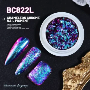 Low MOQ BC8 Series Chameleon Flakes Iridescent Sequin for Small Business and DIY