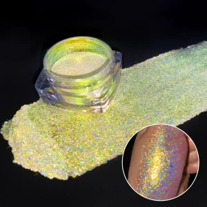 Low MOQ Holographic Chameleon Pigment Iridescent Effect Laser Eyeshadow Pigment Super Shiny Nail Art Pigment