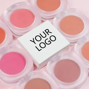 Low MOQ Pigmented Blusher Powder Smooth Pink Single Blush Palette Private Label Vegan
