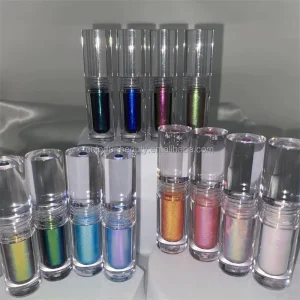 Low MOQ Shiny Holographic Glitter Glow Liquid Eyeshadow Long Wearing High Pigment Multi Chrome Makeup Vegan Liquid Eye Shadow