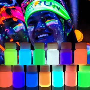Luminous Dress Pigment Phosphorescent Pigment Powder Glowing in Night or Dark