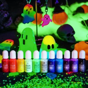 Luminous Pigment Highly Concentrated Liquid Dye Glow-in-the-Dark Ink Pigment for DIY Art Crafts and Theme Parties