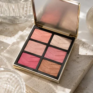 Luxury Multi Shade Blush & Highlighter Face Palette Buildable High Pigment Cheek Powder Long Lasting Natural Glow Eyeshadow