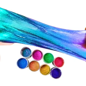 MCESS Mirror Pigments Chameleon Nail Pigment Supershift Multichrome Chameleon Color Shift Powder for Slime Watercolor Making