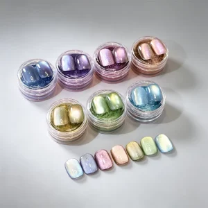 Magnetic Cat Eye Chameleon Effect UV Pigment Super Magnetic Nail Glitter Green Spar Cat Eyes Gel Polish Magnetic Pigment