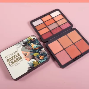 Makeup 18 Color Eyeshadow Blush Palette with Matte Shimmer Glitter and Earth Tones Multi Color PortableEyeshadow Palette