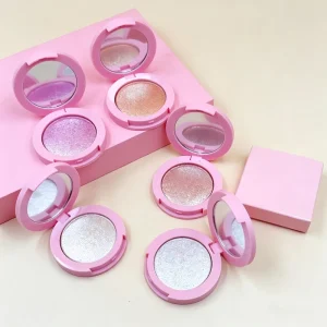Makeup Vegan Single Highlight Palette High Pigment Face Powder Cosmetic Private Label Shimmer Custom Highlighter