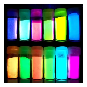 Manufacturer 20g Jar Packing Fluorescent Photoluminescent Glow in the Dark Spray Pigment Luminous Powder Glowing Craft Paint Ink