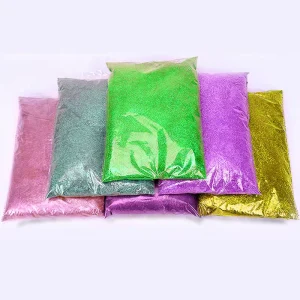 Manufacturer Sales Bulk 1Kg Acrylic Disco Glitter Powder Nail Art Glitter Powder Polyester Reflective Glitter Powder for Nail