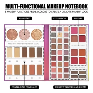 Manufacturer Vegan Makeup 52 Color Makeup Palette with Highlighter Eyeshadow Blush and Contour Kit