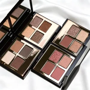 Maquillage Luxe 4 Color Quad Eyeshadow Palette Long Wear 5.4g Pink Brown Nude Shimmer Glitter Eye Shadow Makeup