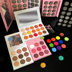 Matte Long Lasting Shimmer Glitter Vegan Cruelty Free Mineral Powder Dark Eyeshadow Palette Custom Private Label High Pigment