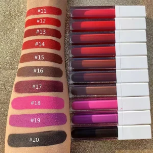 Matte Velvet Waterproof Long-Lasting Pigmented Vegan Liquid Lipstick